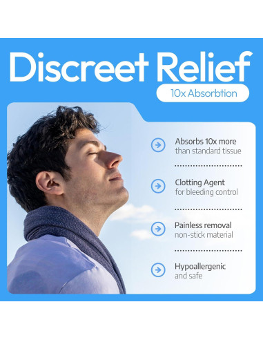 Detenedor de Sangrado Nasal NozeCalm - 6 Unidades - Hipoalergénico