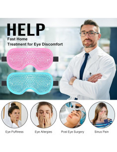 BeeVines Máscara de Ojos de Gel Refrigerante 2 Piezas 2