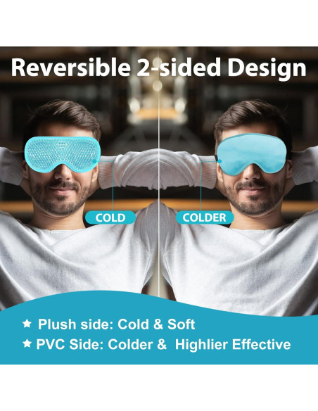 BeeVines Máscara de Ojos de Gel Refrigerante 2 Piezas