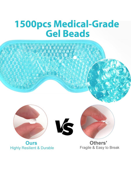 BeeVines Máscara de Ojos de Gel Refrigerante 2 Piezas