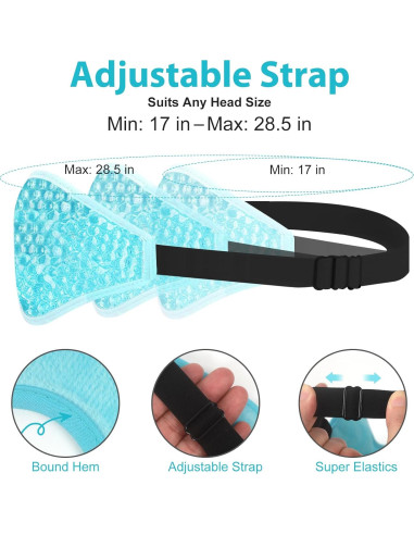 BeeVines Máscara de Ojos de Gel Refrigerante 2 Piezas