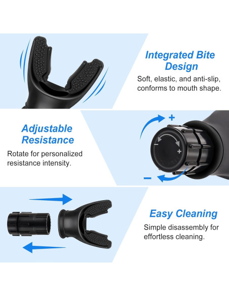 Entrenador de Respiración TEAWOO 3 PCS Ajustable Portátil