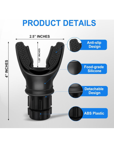 Entrenador de Respiración TEAWOO 3 PCS Ajustable Portátil