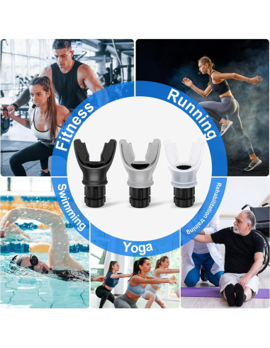 Entrenador de Respiración TEAWOO 3 PCS Ajustable Portátil