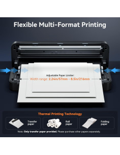 Impresora de Plantillas de Tatuajes Inalámbrica Janolia - Portátil 2.24"-21.6cm 2