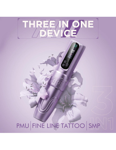 Pluma de Tatuaje Inalámbrica DIVA 1600mAh 6 Longitudes Ajustables