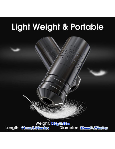 Máquina de Tatuaje Ambition Torped 32mm Rotativa Sin Escobillas