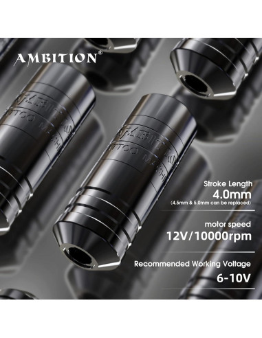 Máquina de Tatuaje Ambition Torped 32mm Rotativa Sin Escobillas