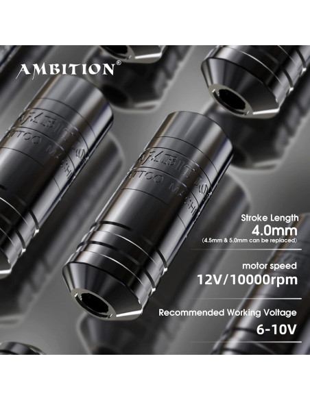 Máquina de Tatuaje Ambition Torped 32mm Rotativa Sin Escobillas