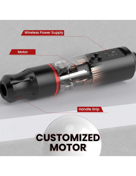 Kit de Tatuaje Inalámbrico Wormhole con Pantalla LED y Batería 1600mAh