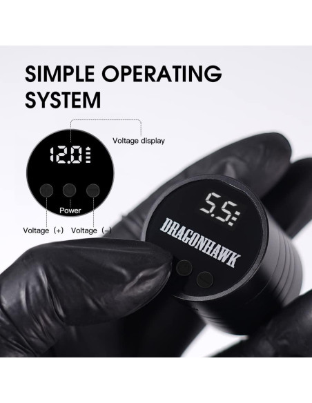 Kit de Tatuaje Inalámbrico Dragonhawk S6 Pro con 20 Agujas Kit de Tatuaje Inalámbrico Dragonhawk S6 Pro con 20 Agujas