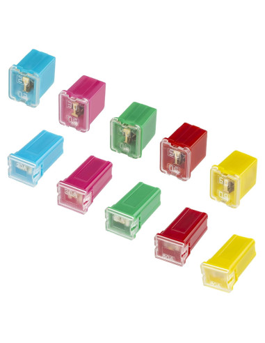 Kit de 10 Fusibles Automotrices BFXM 20A-60A Alto y Bajo