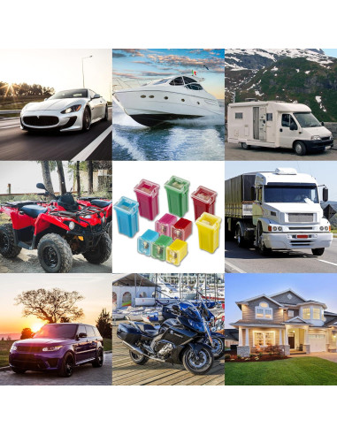 Kit de 10 Fusibles Automotrices BFXM 20A-60A Alto y Bajo