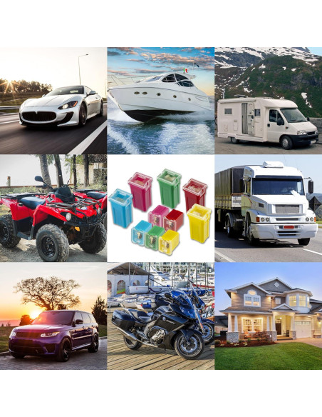 Kit de 10 Fusibles Automotrices BFXM 20A-60A Alto y Bajo