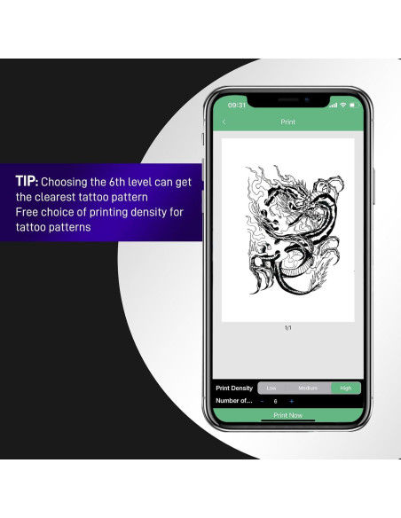 Impresora de Plantillas de Tatuaje YILONG ATS886L - Térmica Bluetooth