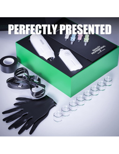 Kit de Tatuaje Dragonhawk S1 Inalámbrico con Agujas y Tintas