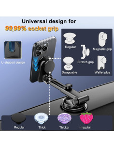 Soporte de Teléfono de Coche JIAYUE con Ventosa Ultra Fuerte 2