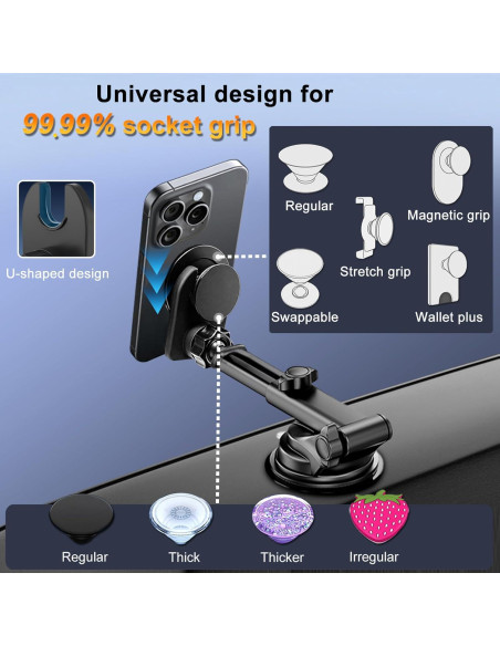 Soporte de Teléfono de Coche JIAYUE con Ventosa Ultra Fuerte