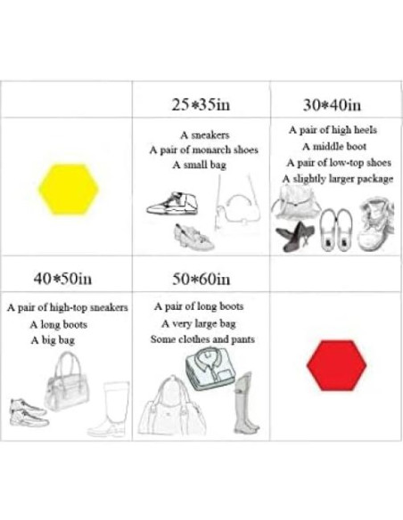 30 Bolsas de Almacenamiento para Zapatos Ecológicas 24.89x34.93cm