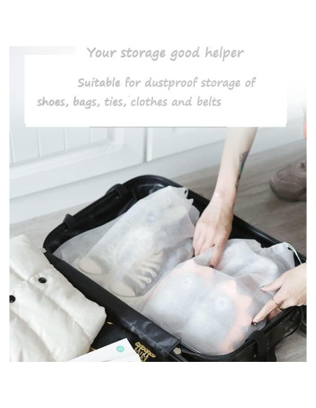 30 Bolsas de Almacenamiento para Zapatos Ecológicas 24.89x34.93cm