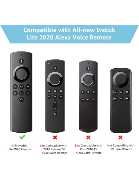 Funda de Silicona para Control Remoto TV Stick Lite 2020 - 2 Piezas