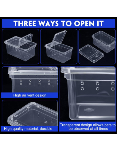 Caja de Cría de Reptiles Irenare 8 Pcs 11x7x7.5 cm
