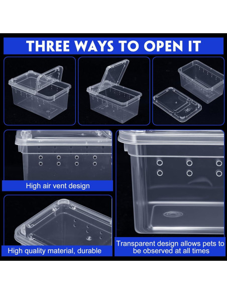 Caja de Cría de Reptiles Irenare 8 Pcs 11x7x7.5 cm