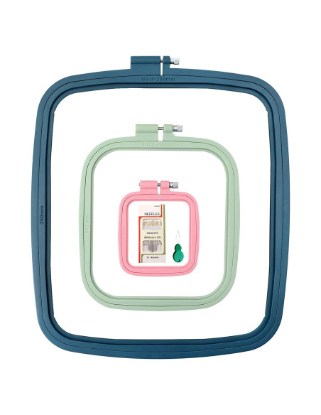 Juego de Aros de Bordado ZOCONE 3Pcs Rectangulares ABS Juego de Aros de Bordado ZOCONE 3Pcs Rectangulares ABS