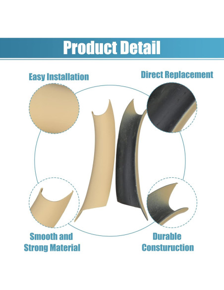 Cubierta Interior del Mango de Puerta BMW F15 F16 3 Piezas Beige