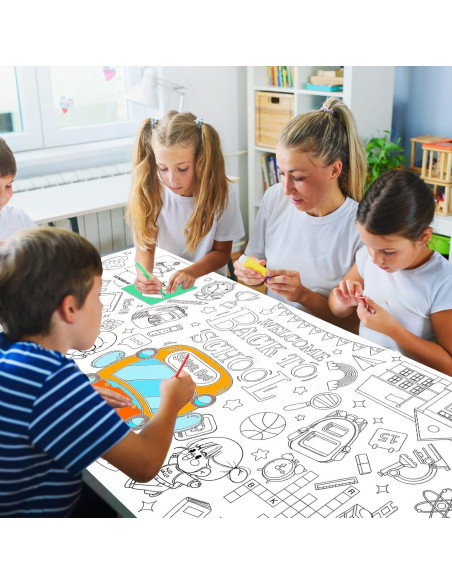 Póster Gigante para Colorear Leezead 110x80 cm Regreso a Clases