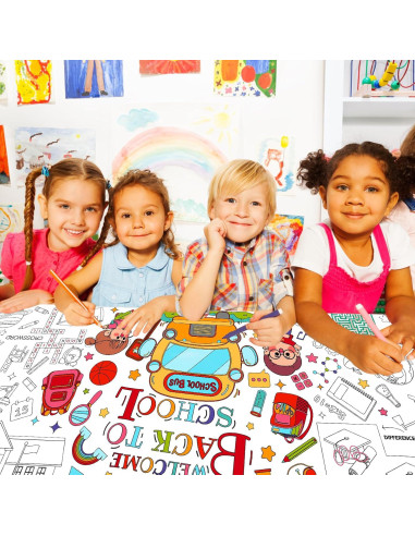 Póster Gigante para Colorear Leezead 110x80 cm Regreso a Clases