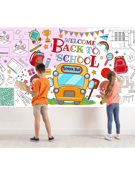 Póster Gigante para Colorear Leezead 110x80 cm Regreso a Clases