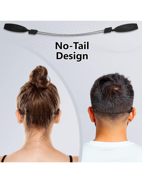 Soporte de Cuerda para Gafas SIGONNA - 33 cm - Negro - 2 Pcs Soporte de Cuerda para Gafas SIGONNA - 33 cm - Negro - 2 Pcs