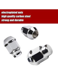 Tuercas de Rueda FLYCLE 12x1.5 Cromo 20PCS Asiento Cónico 2