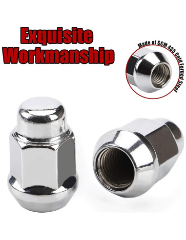 Tuercas de Rueda FLYCLE 12x1.5 Cromo 20PCS Asiento Cónico