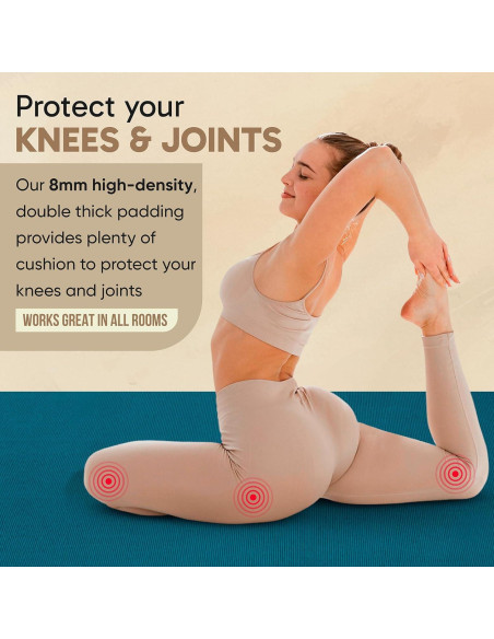 Esterilla de Yoga Grande Gorilla Mats 2.13m x 1.52m 8mm Antideslizante