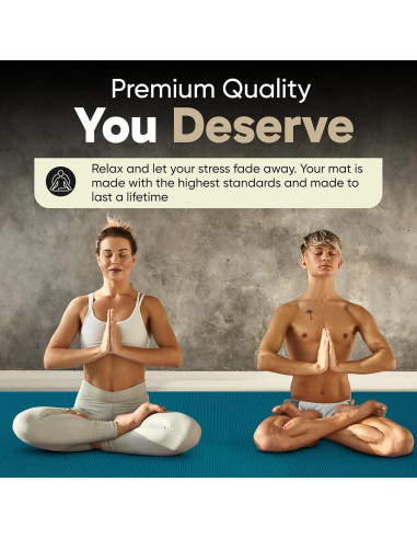 Esterilla de Yoga Grande Gorilla Mats 2.13m x 1.52m 8mm Antideslizante