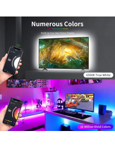 Tira de Luz LED HAMLITE 3.8m RGBW 6500K para TV 81-140cm 2