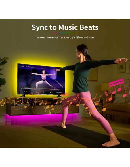 Tira de Luz LED HAMLITE 3.8m RGBW 6500K para TV 81-140cm Tira de Luz LED HAMLITE 3.8m RGBW 6500K para TV 81-140cm