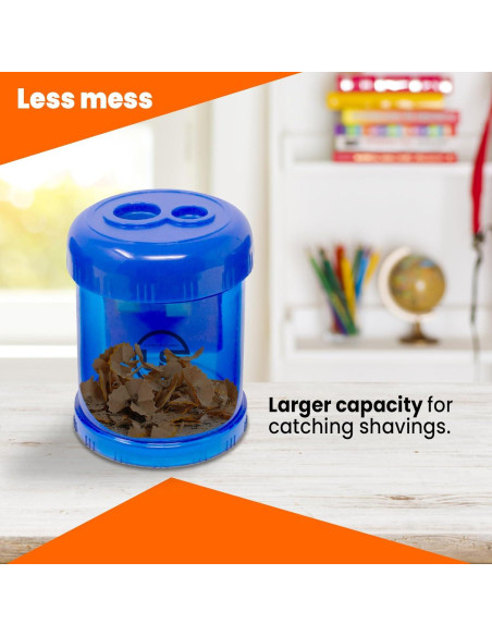 Sacapuntas Manual Doble Orificio Ultimate Stationery Azul 3 Pzas