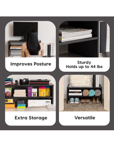 Soporte Organizador de Monitor IRIS USA 2 Niveles Negro