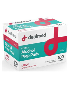 Toallitas Antiséticas de Alcohol Dealmed - 100 Unidades Sin Látex