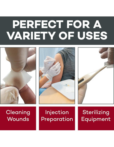 Toallitas Antiséticas de Alcohol Dealmed - 100 Unidades Sin Látex