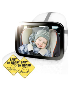 Espejo de Coche para Bebés CARTMAN Irrompible con Señal