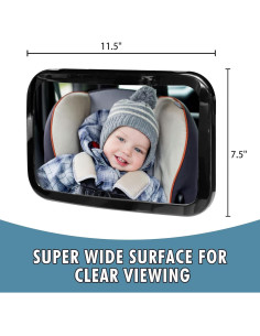 Espejo de Coche para Bebés CARTMAN Irrompible con Señal 2