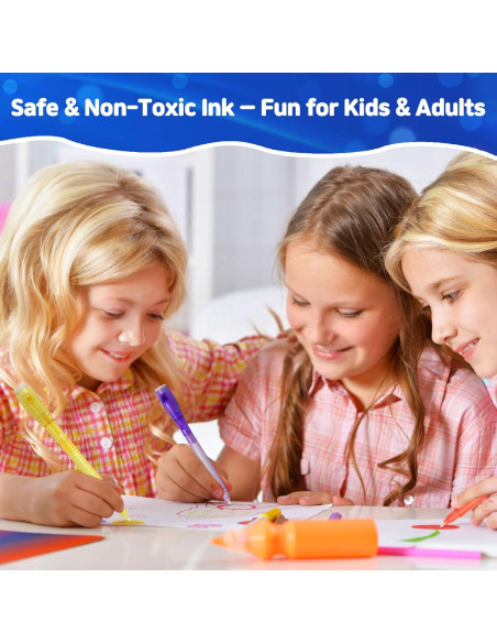 70 Bolígrafos de Tinta Invisible UV Daemson - 7 Colores