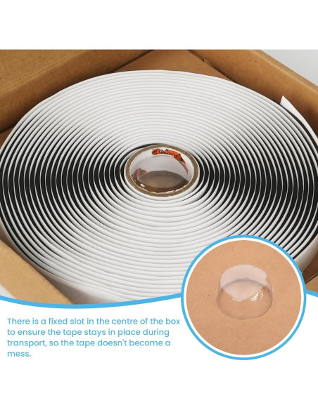 Cinta de Masilla Butílica Negra TAPEBEAR 1,27cm x 9,14m