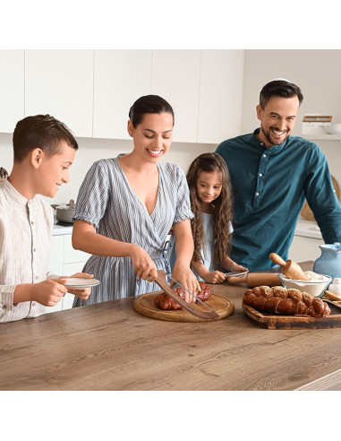 Cuchillo de Pan Serrado RAPSAKEMOH 39.9 cm Mango de Madera