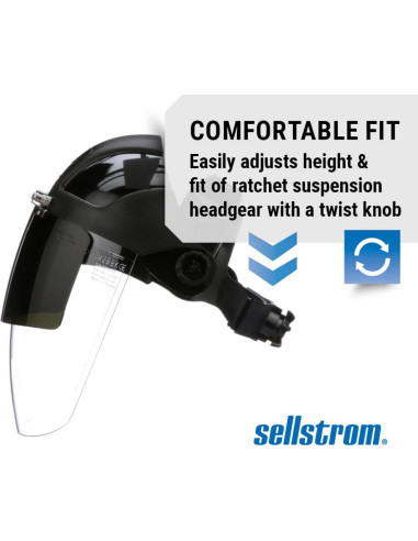 Escudo Facial Sellstrom DP4 - Máscara Ligera Anti Niebla UV/IR