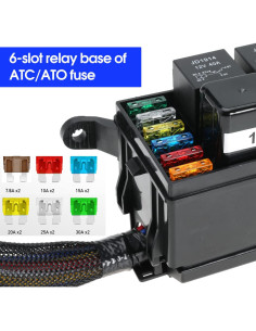 Caja de Fusibles y Relés 12V Gebildet 6 Vías Impermeable 2